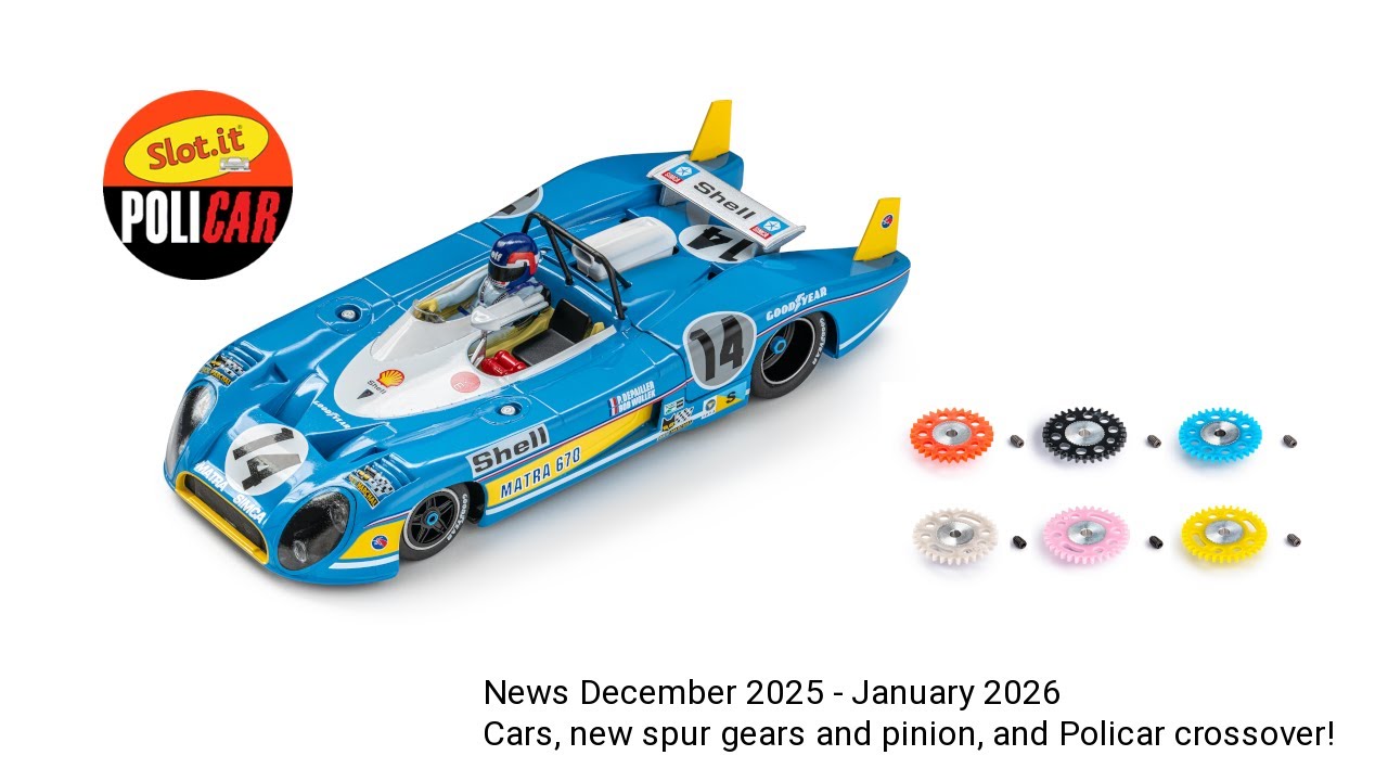 New Slot.it and Policar cars and parts - start 2026 at top speed!