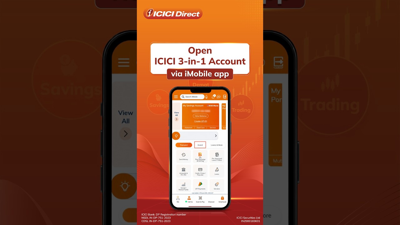 Как открыть счет &laquo;3-в-1&raquo; от ICICI через приложение iMobile Pay | Пошаговое руководство