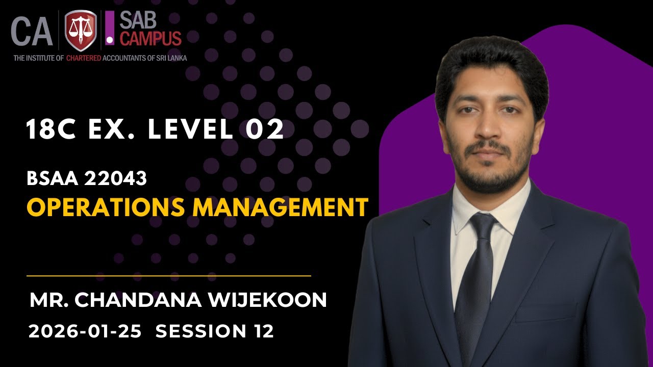 BSAA 22043 Operations Management  - 18C EX  2026.01.25 @sabcampus