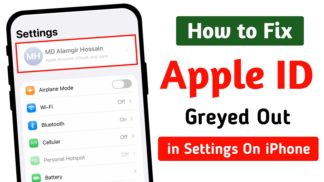 Как исправить неактивный Apple ID в настройках на iPhone и iPad || Проблема с серым Apple ID решена