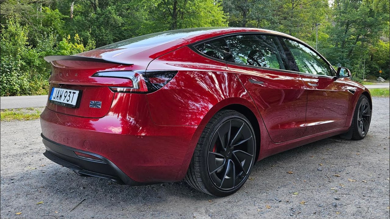 2025 Tesla Model 3 Performance: Ultra Red - Exterior Walkaround