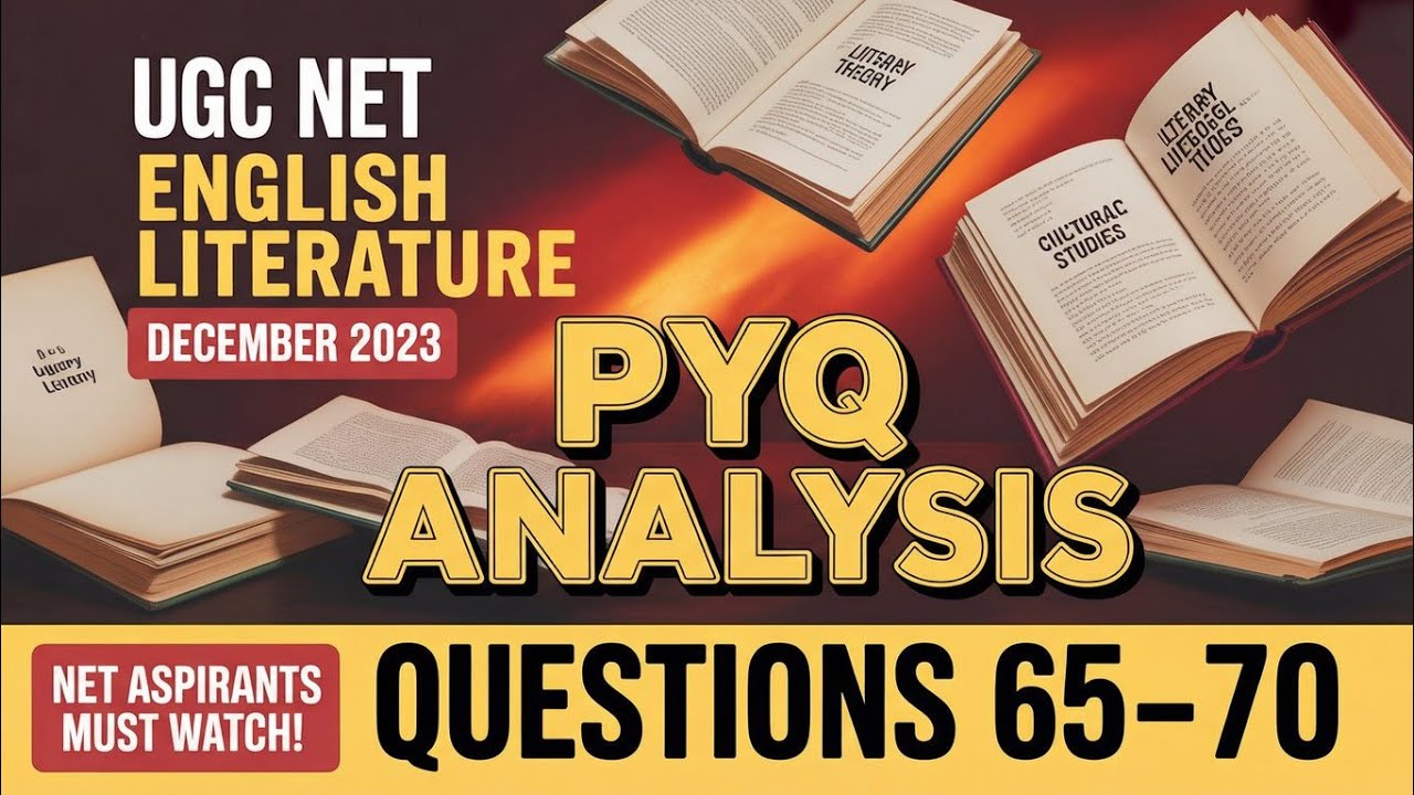 Q.65-70 Ugc net English literature December 2023 pyq analysis with answer key| #ugcnet #pyqanalysis 