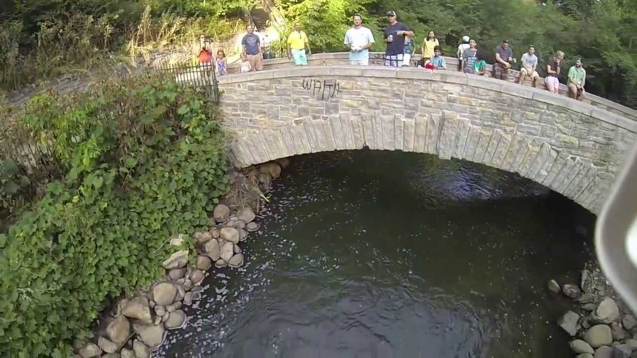 DJI Phantom flying over Minnehaha falls
