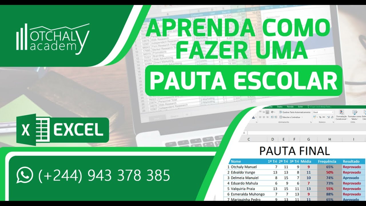 Aprenda como criar uma planilha de PAUTA ESCOLAR