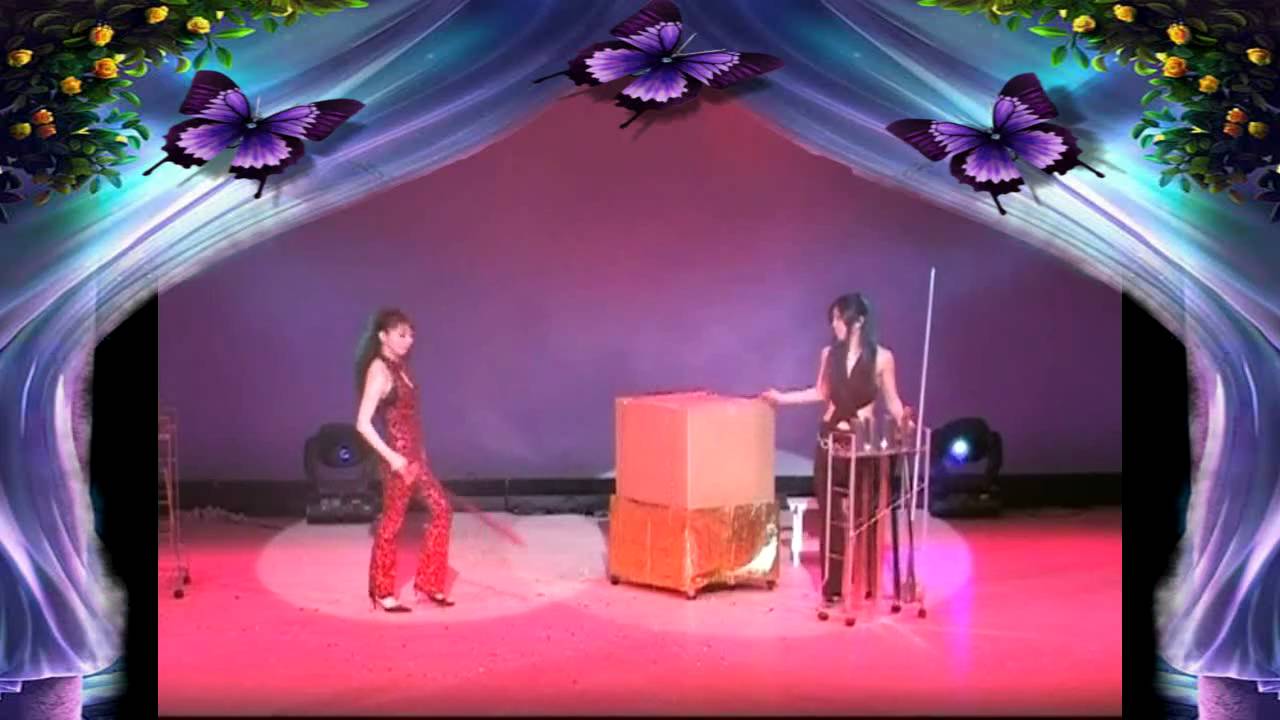 Female magician  ILLUSION MAGIC LIVE SHOW【paper box sword】
