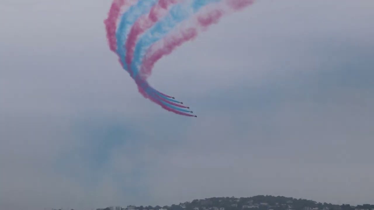 RAF Red Arrows Aerobatic display - English Riviera Airshow 2022 in Paignton, Devon