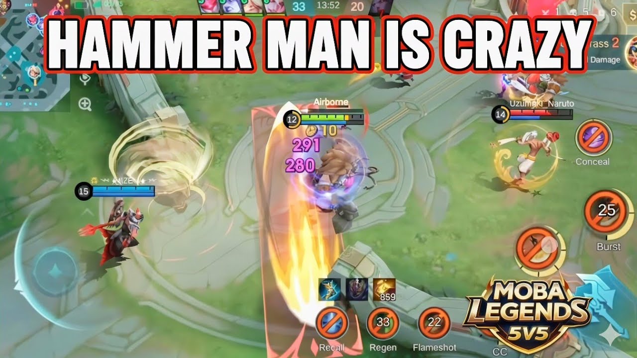 Hammer Man Is Crazy 😱😲🔥Moba Legends 5v5 Gameplay #rohitgamer #mobalegends5v5 #moba #mllb