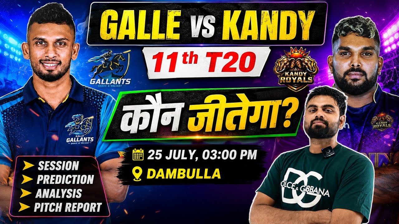 Galle gallants vs kandy royals lpl 2026 11th match prediction, gg vs kr lpl today match prediction