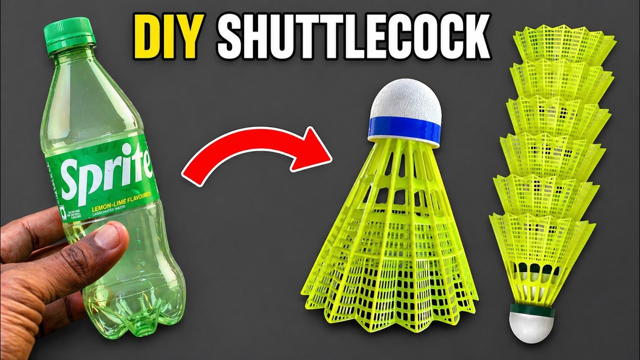 Badminton crock kaise banaye | how to make shuttlecock at home | how to make shuttlecock with bottle