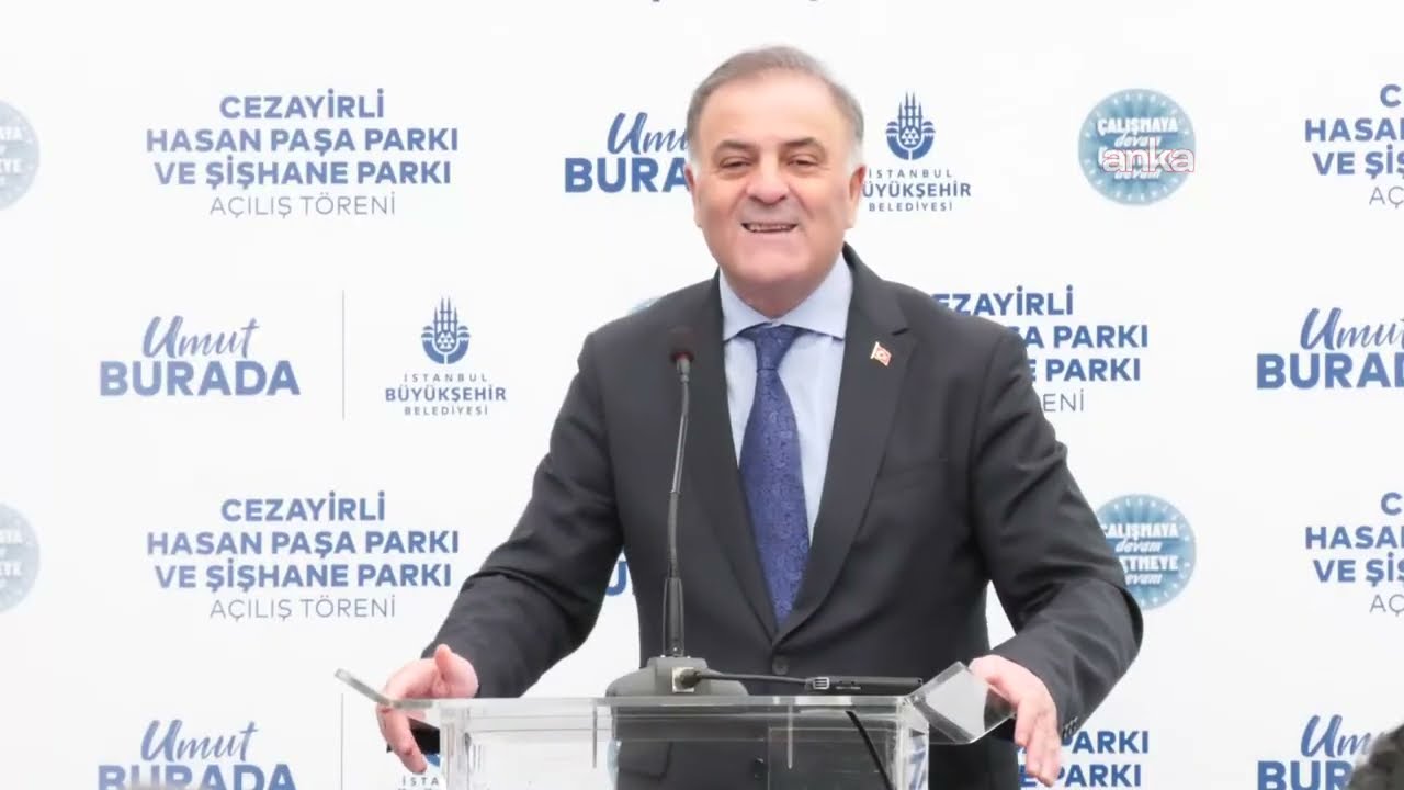 İBB Başkan Vekili Nuri Aslan, Cezayirli Hasan Paşa ve Şişhane Parkı açılış töreninde konuşuyor