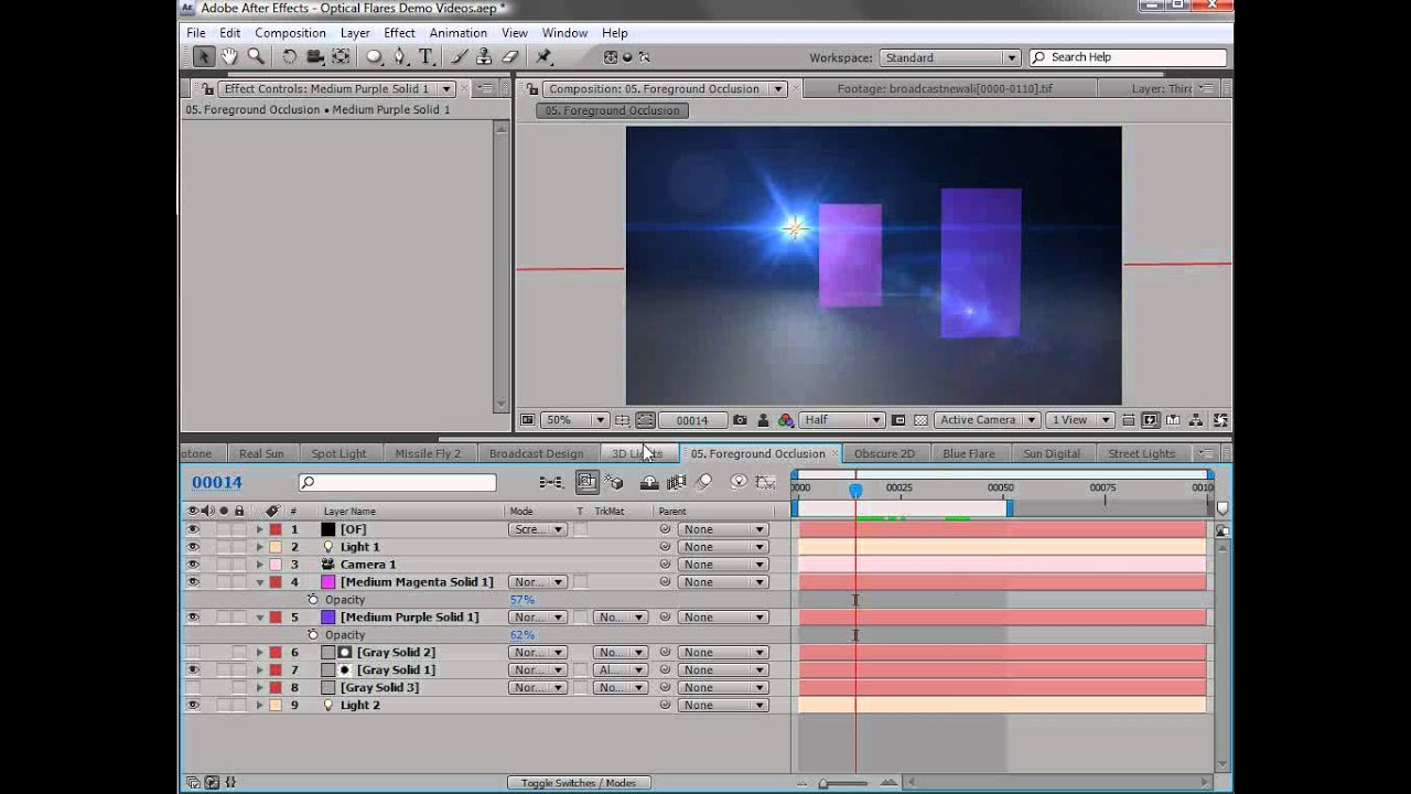 Optical Flares - Layer Occulusion