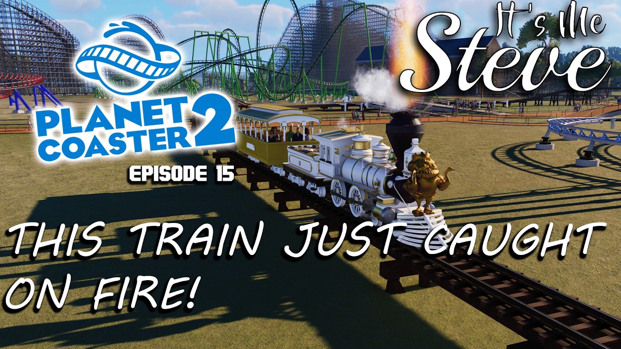 Built a train that catches on fire as soon as it opens - Red Carpet Park [Planet Coaster 2]