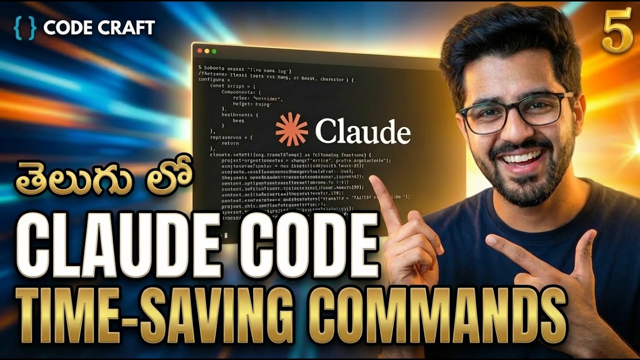 Claude Code Slash Commands Explained In Telugu | Anthropic AI తెలుగు లో
