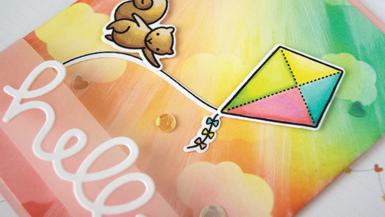How to make a colorful sky with Distress inks