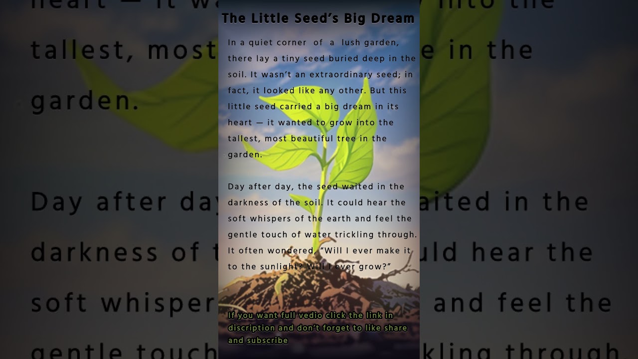 #learning #englishvocabulary #Learn English online | The Little Seed&rsquo;s Big Dream