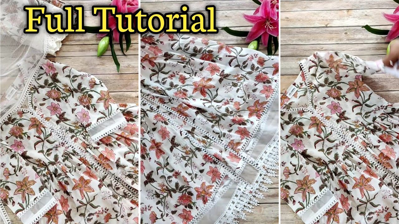 Beautiful and Comfortable Viral Front Cut Frock Design Cutting And Stitching/ Eid Dress Design 2025