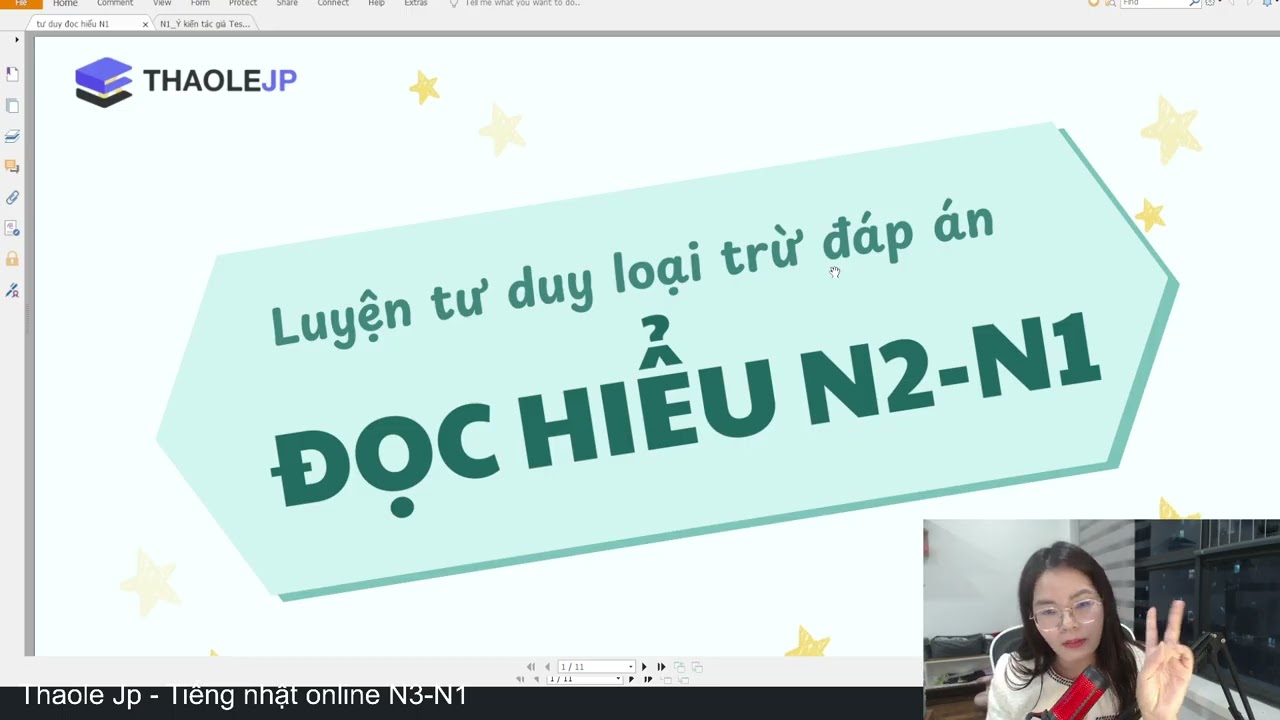 Livestream_Luyện tư duy loại trừ đáp án_Đọc hiểu N1,N2