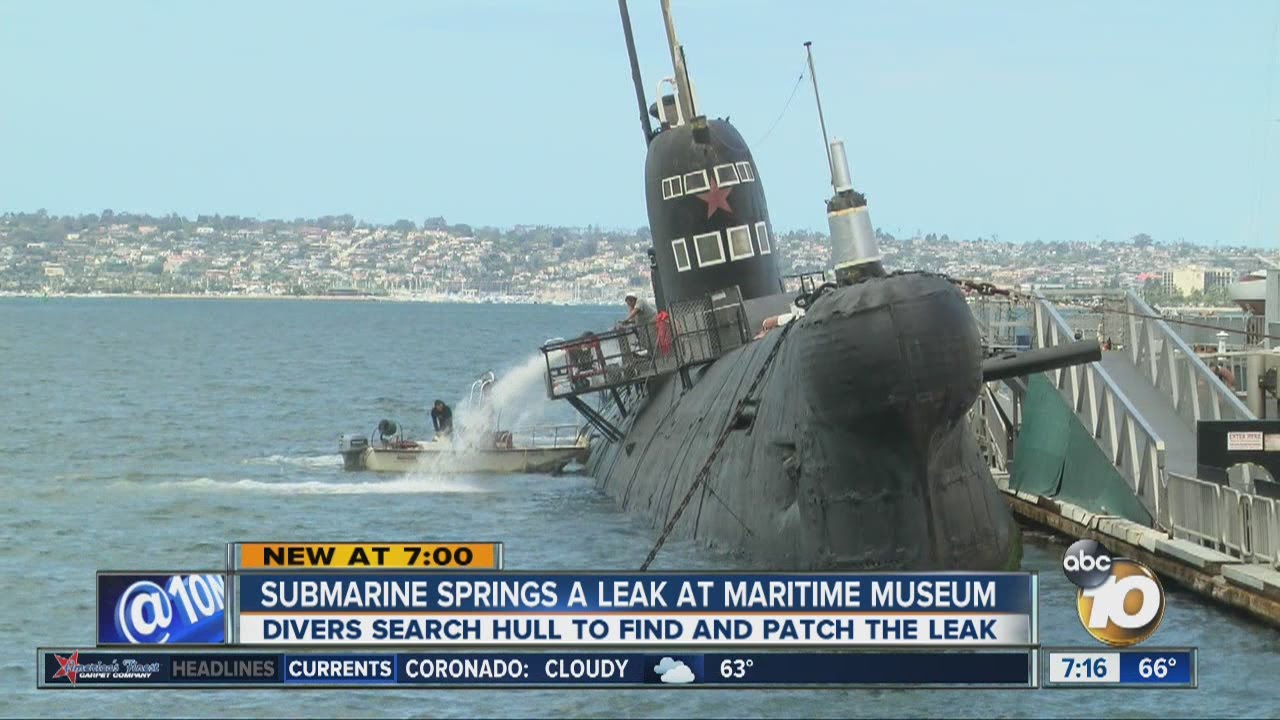 Submarine springs a leak at Maritime Museum