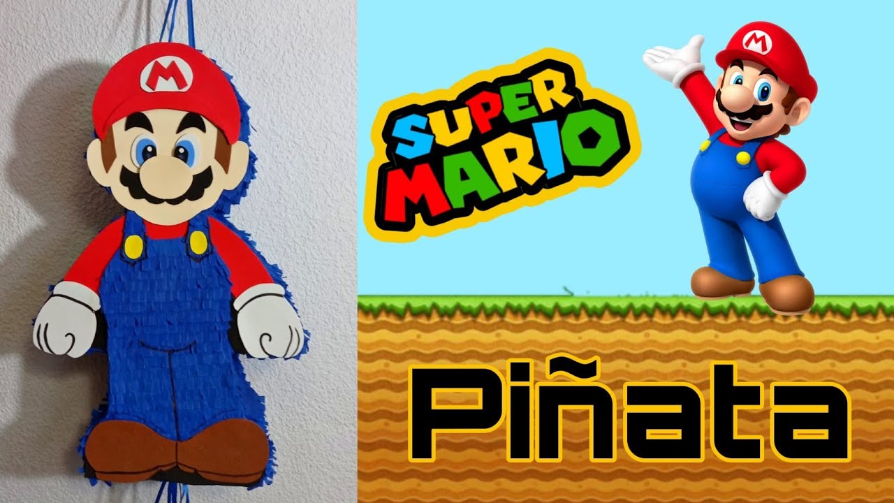 Piñata de MARIO BROS PASO a PASO🕹️[CÓMO HACER piñata Mario Bros]🎮diy Mario Bros party decorations🔵🟡🔴