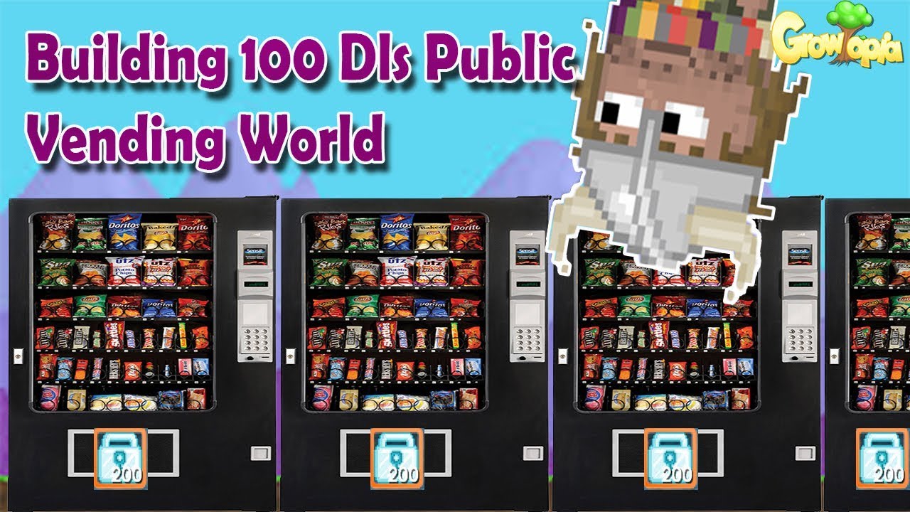 Growtopia - Building 100 Dls Public Vending World