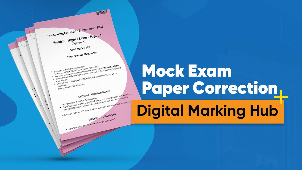 Mock exam paper correction using the Digital Marking Hub