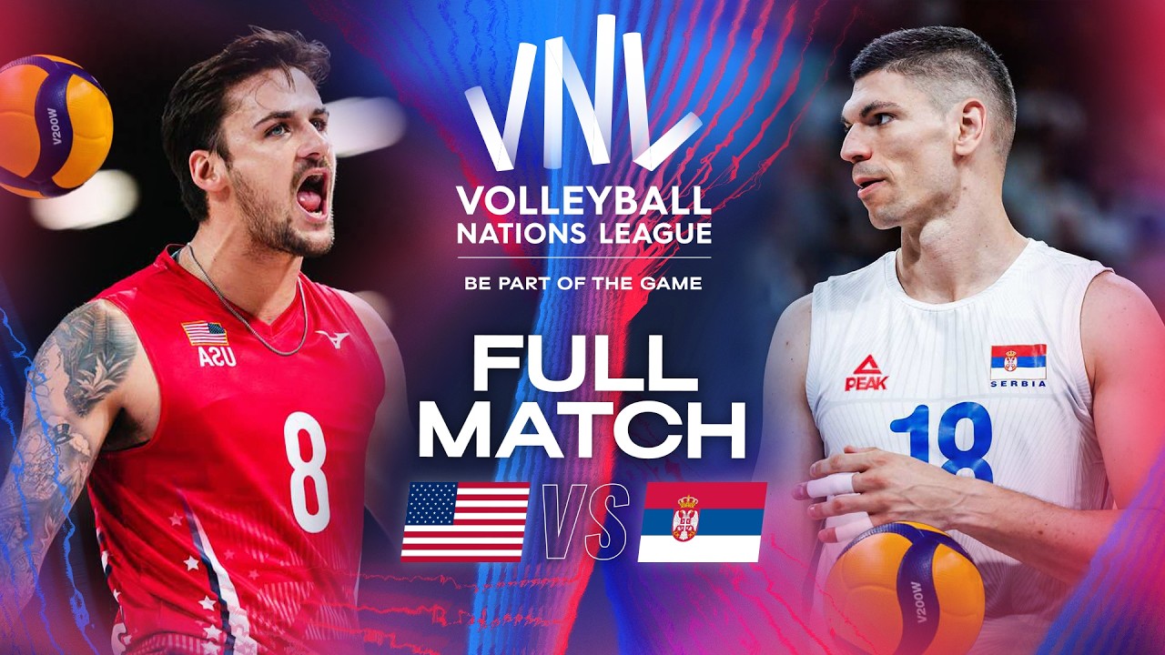 CRAZY Back-to-Back Aces from DeFalco! 😱🏐 USA vs. Serbia | VNL 2024 - Full Match | Week 2