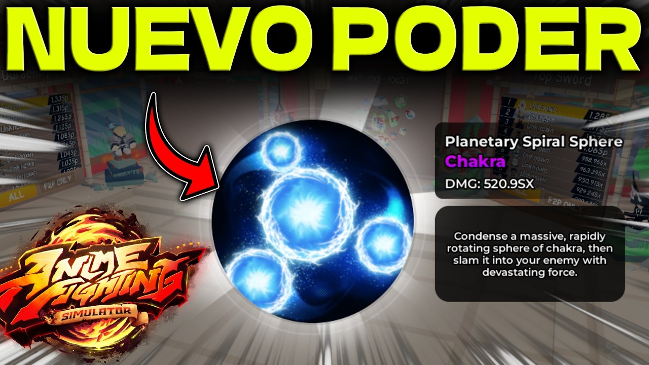 NUEVO PODER DE CHAKRA EN ANIME FIGHTING SIMULATOR ROBLOX