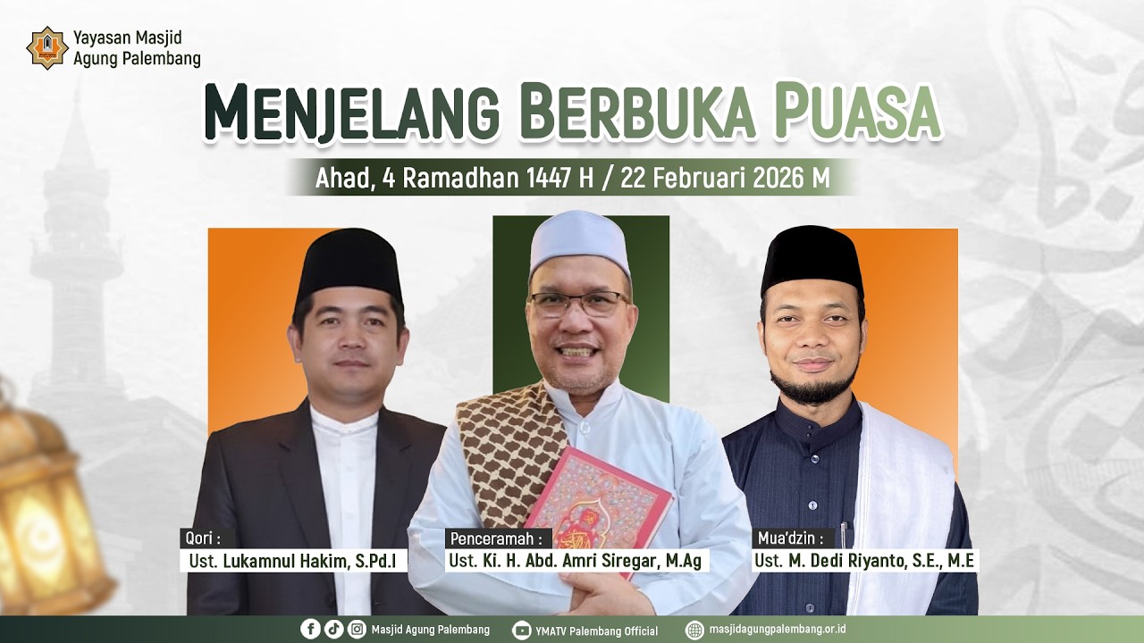 [ LIVE ] RANGKAIAN CAWISAN MENJELANG BERBUKA | AL USTADZ. KI. H. ABD. AMRI SIREGAR, M.AG