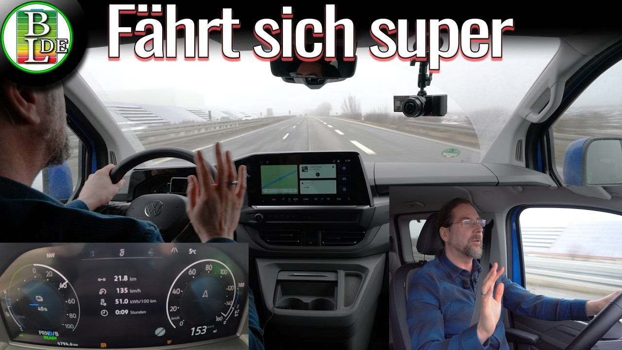Volkswagen e-Caravelle bei 150 km/h 🚐⚡ Autobahn-Highspeed-Test (Völlig absurd 😅)