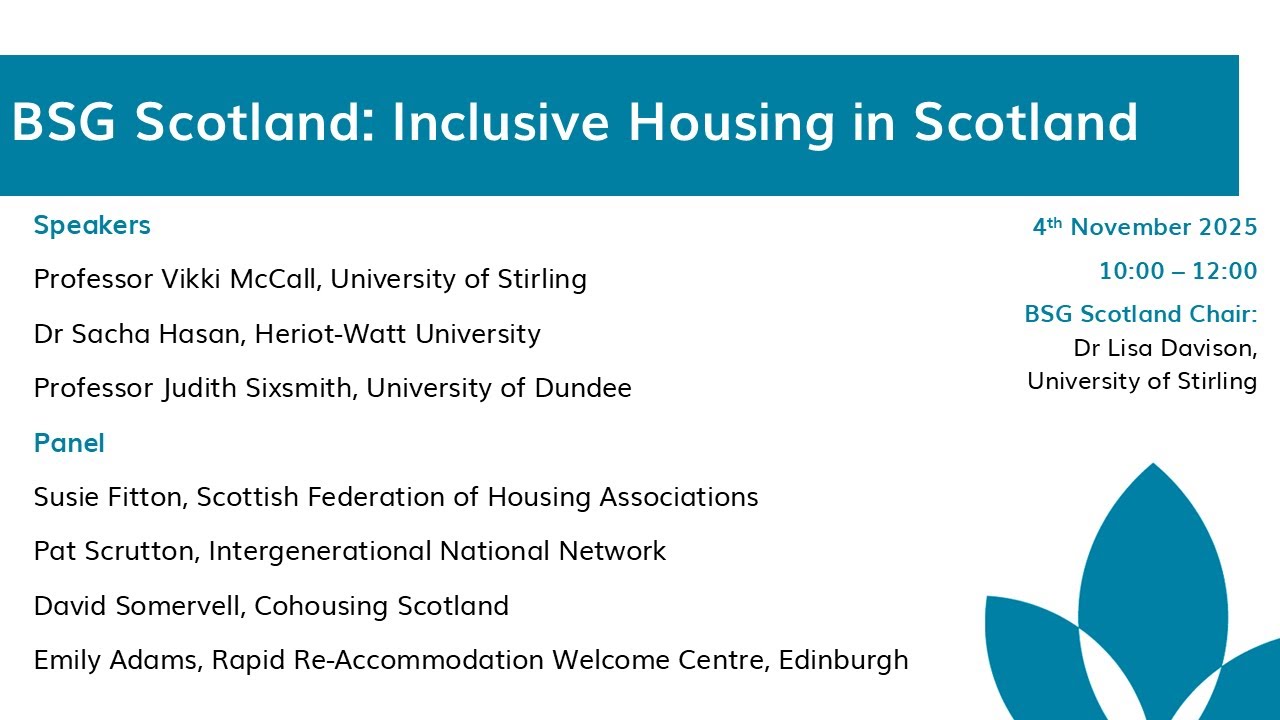 BSG Scotland: Inclusive Housing in Scotland