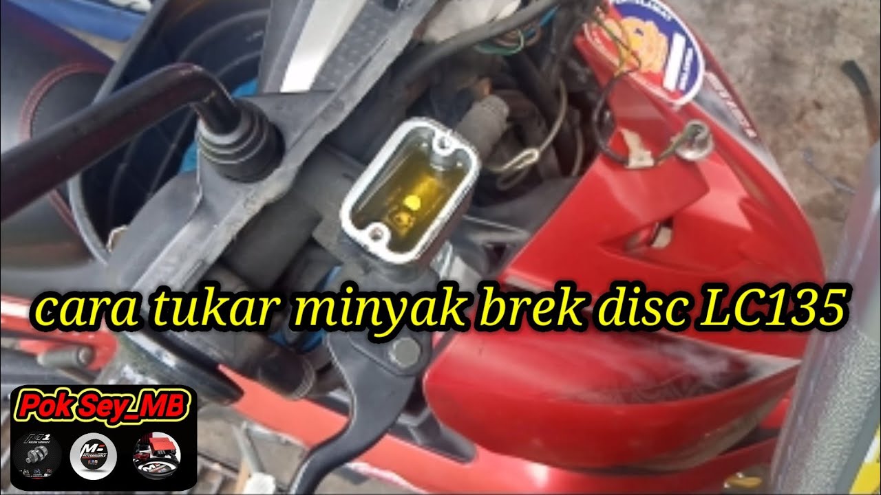 cara tukar minyak disc brek Lc135