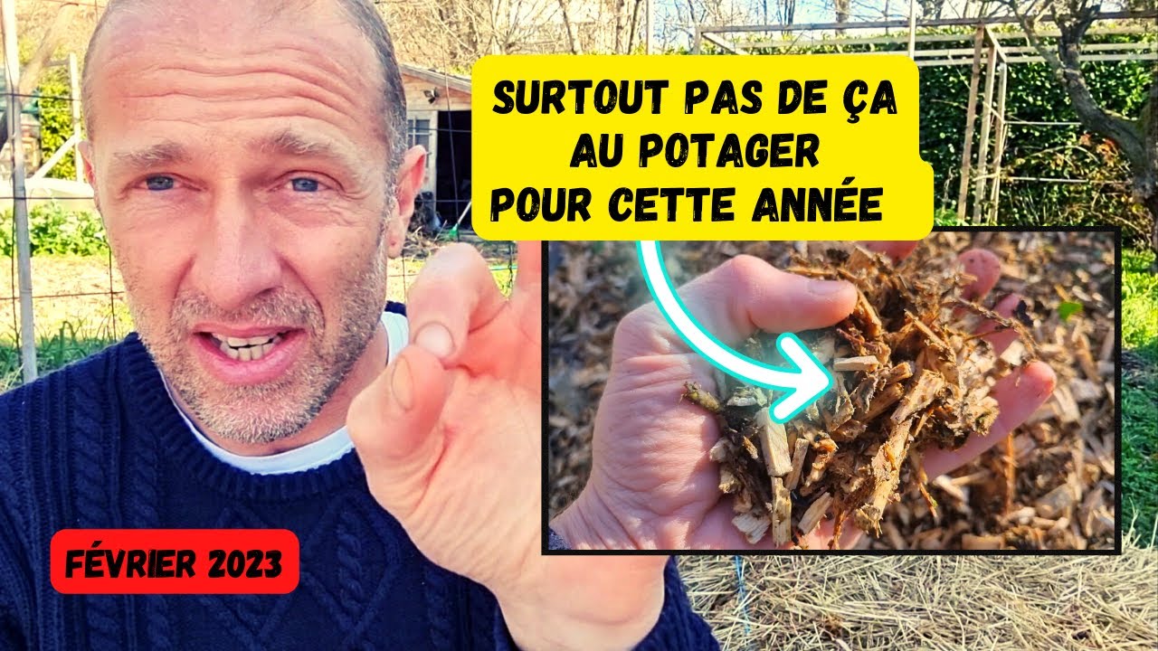 Je paille mes all&eacute;es avec du broyat sec, dur, MAIS pas le potager ► Explications