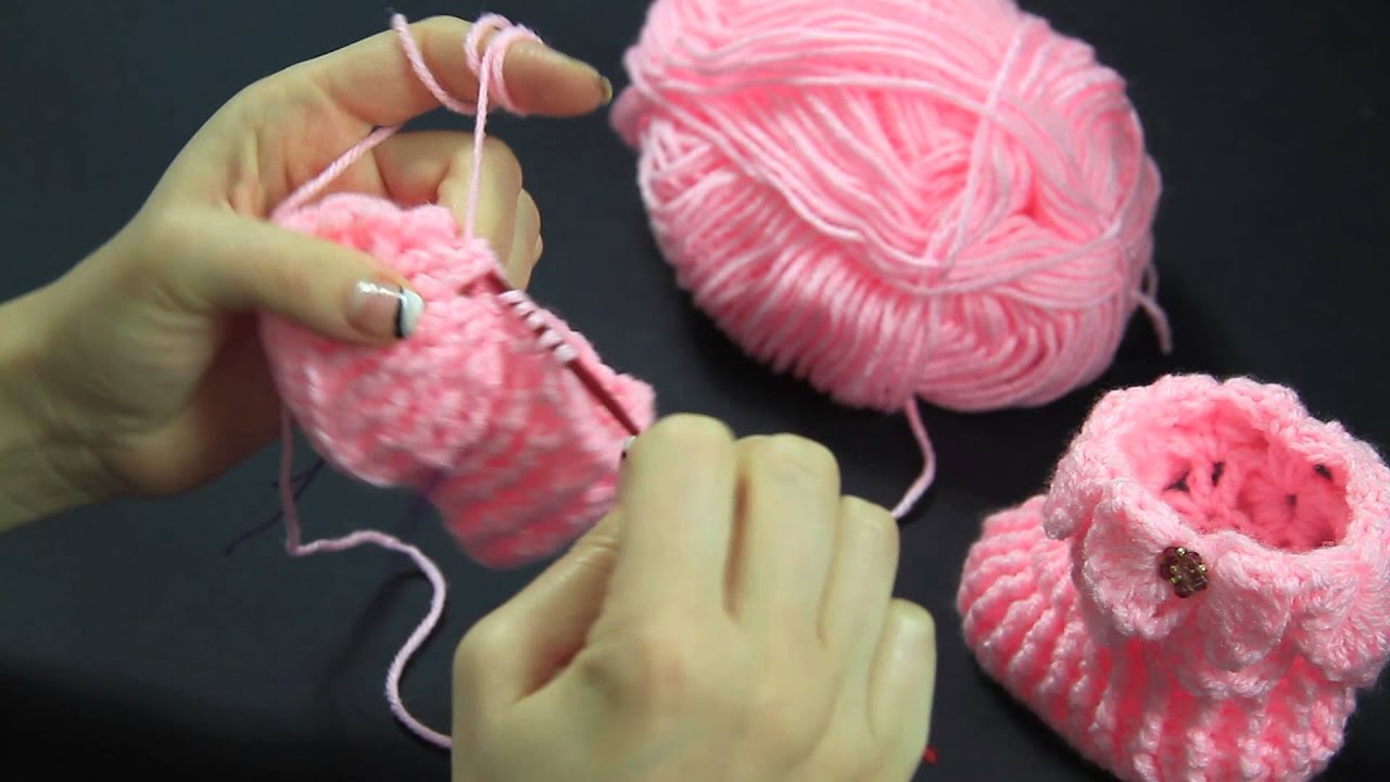 Scarpette Baby passo a passo ad uncinetto - parte 3 - ( Video Tutorial )