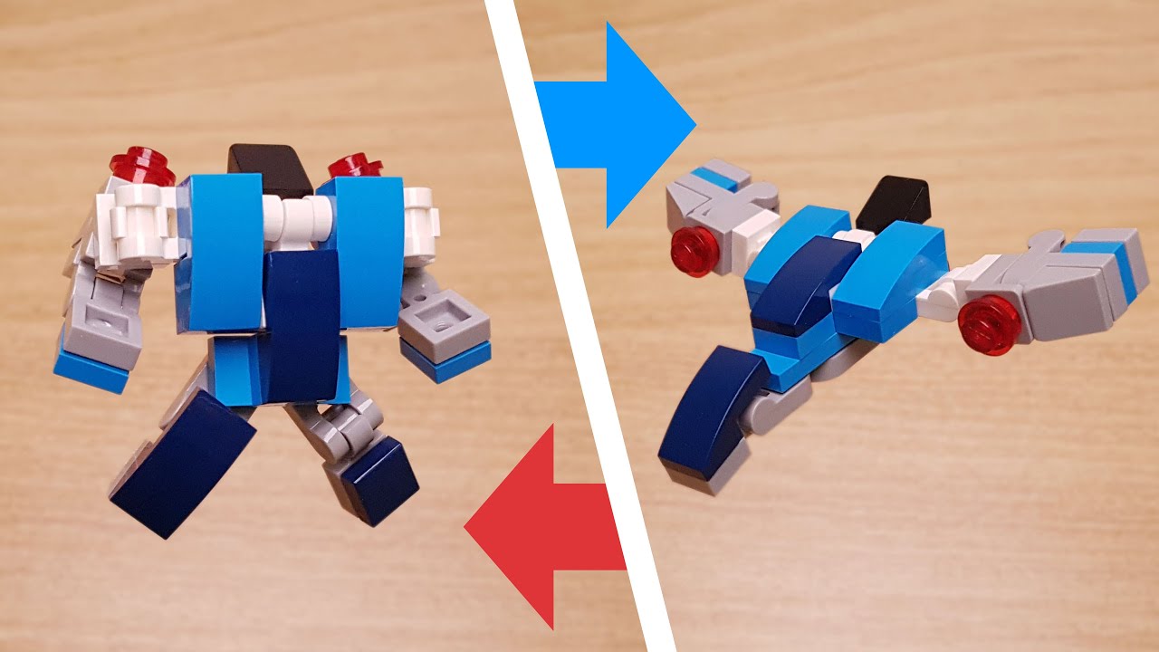 Мини-робот-трансформер LEGO из кирпича-истребителя - BorP #LEGO #MOC #righterjet