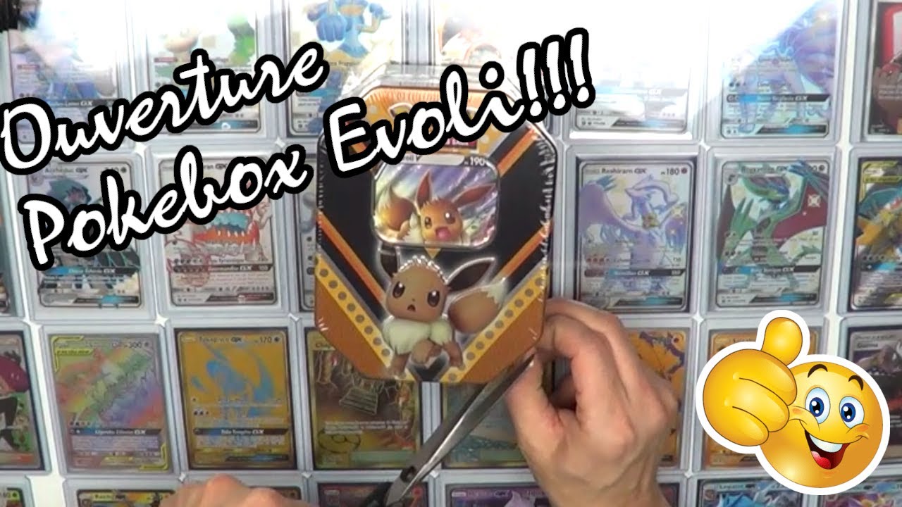 OUVERTURE POK&Eacute;BOX EVOLI V 4 BOOSTERS T&Eacute;N&Egrave;BRES EMBRAS&Eacute;ES ET SOLEIL ET LUNE! LA PLUS BELLE CARTE PROMO