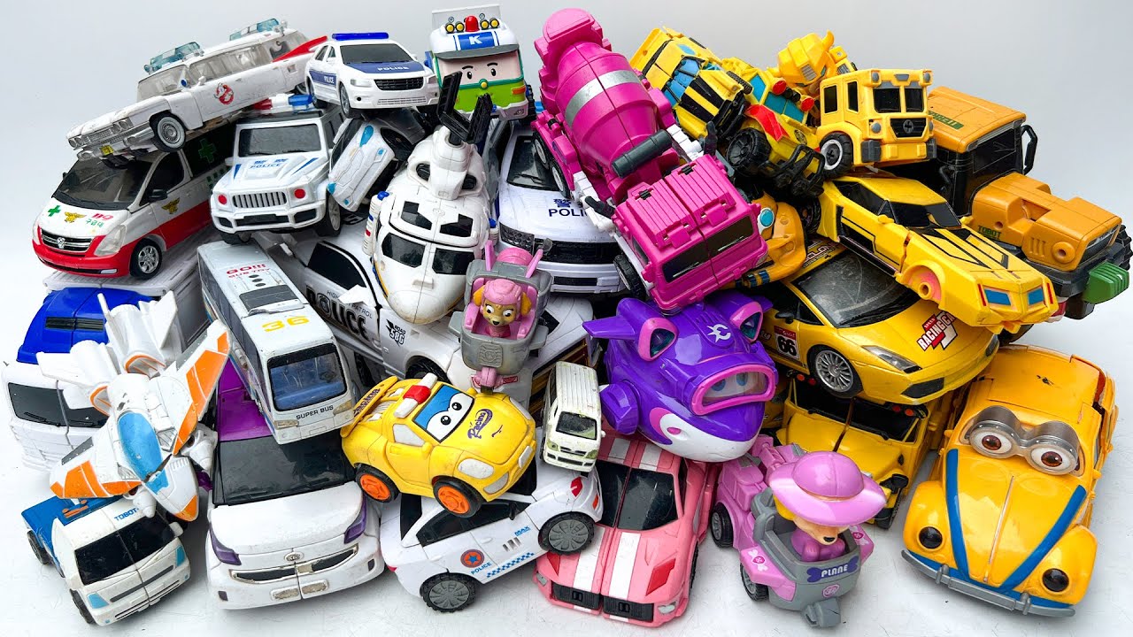 Transformers Toys Police Cars Collection With Chase Bumblebee Super Wings (Animated) Robot Superhero