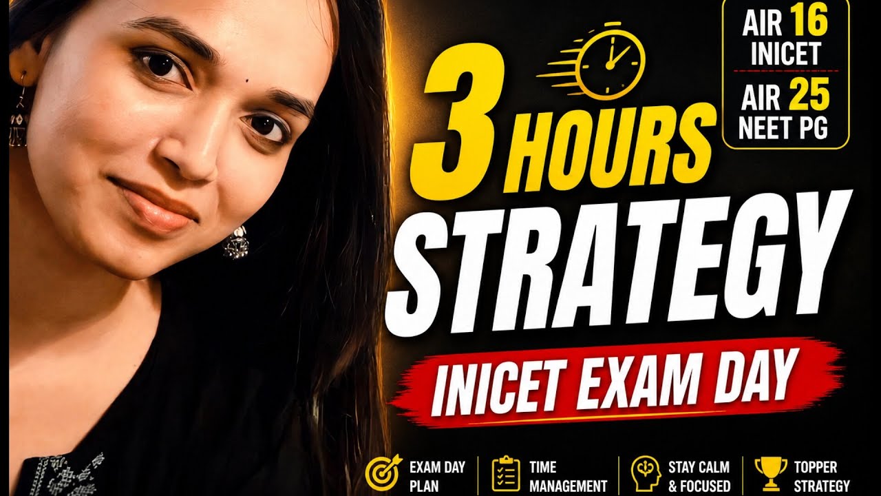 3 hours INICET EXAM DAY STRATEGY ll AIR 16 ll AIR 25 