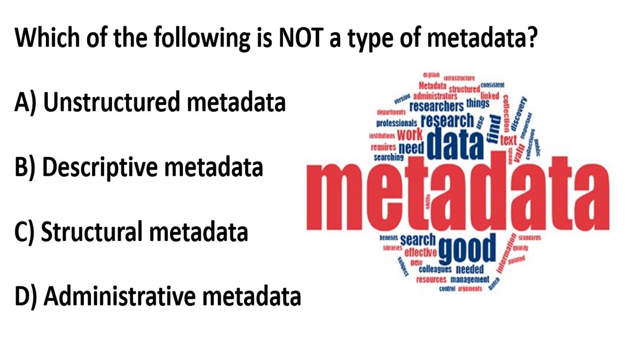 Metadata Types: Descriptive, Structural, and Administrative Metadata | MCQ Explained