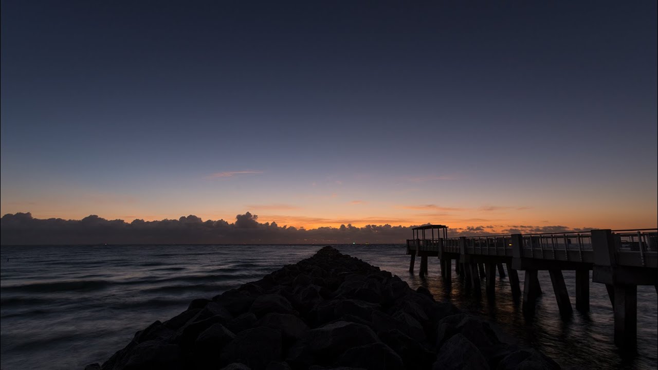 South Beach Miami Sunrise Time-Lapse 4K