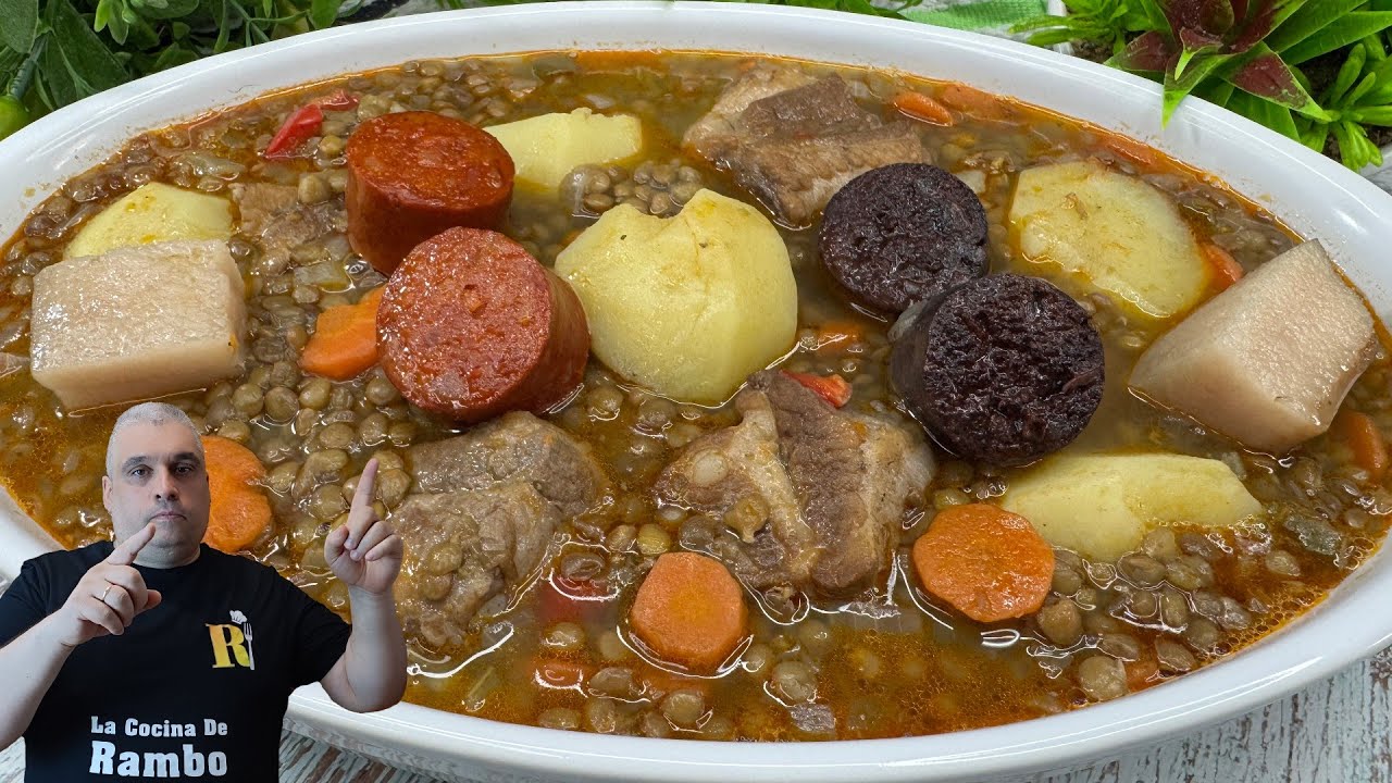 GUISO DE LENTEJAS CON COSTILLAS DE CERDO Y CHORIZO - Recetas paso a paso. 🤩BRUTAL