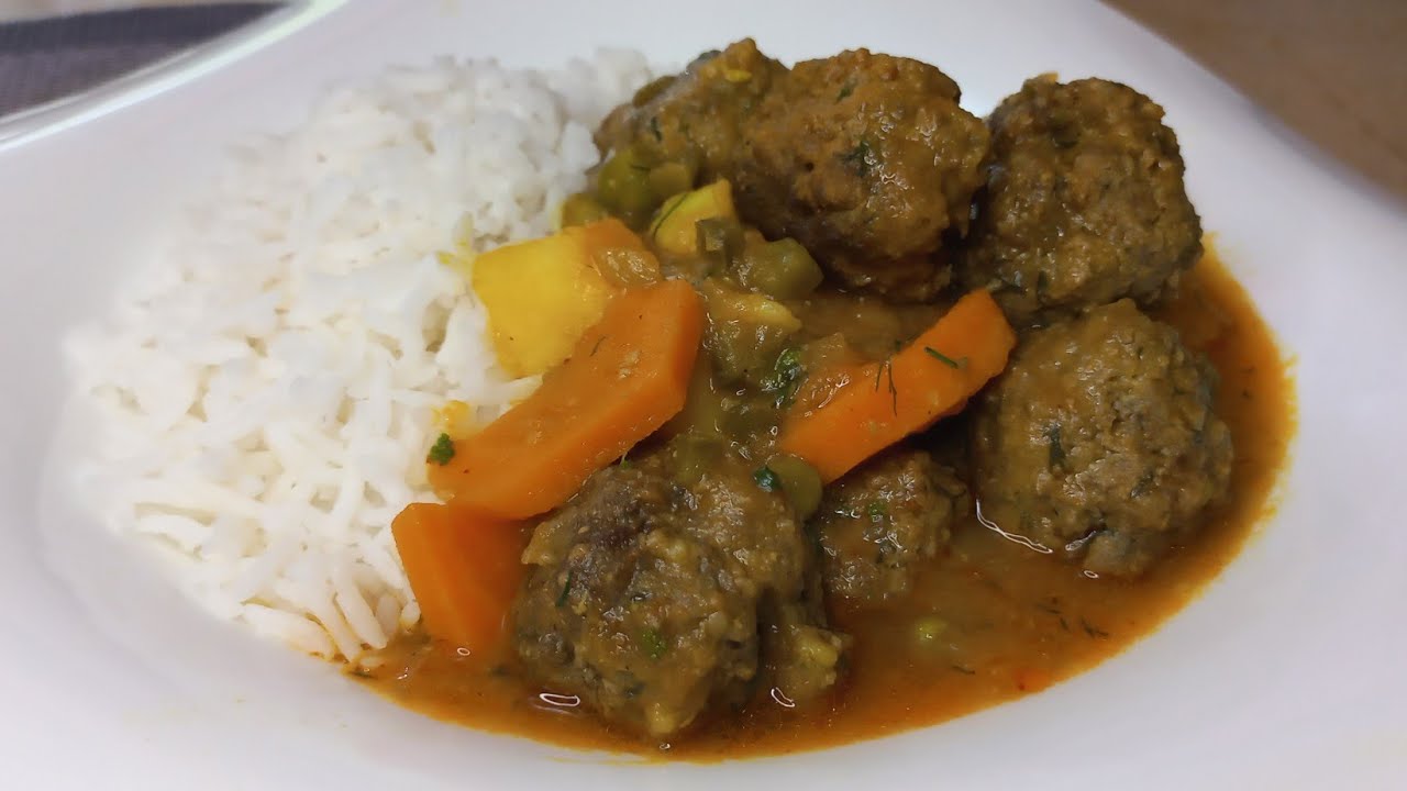 Estofado de albóndigas de Carne Molida