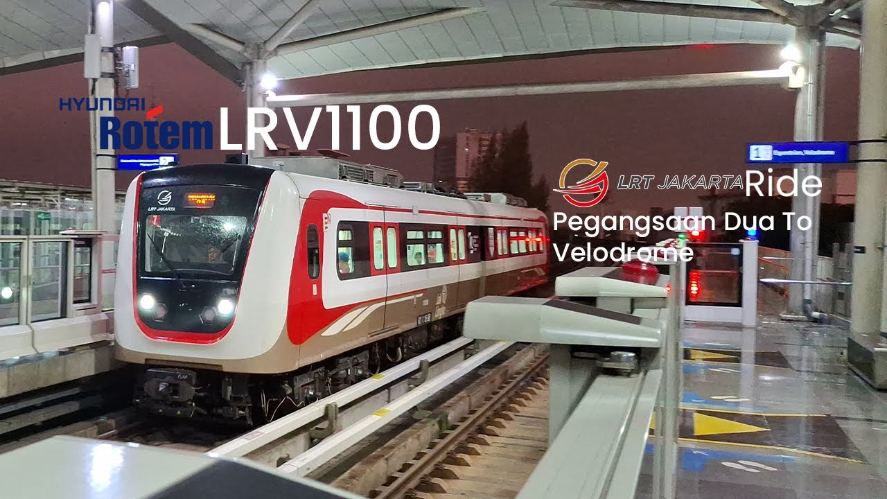 LRT Jakarta Ride Pegangsaan Dua To Velodrome (Hyundai ROTEM LRV 1100)