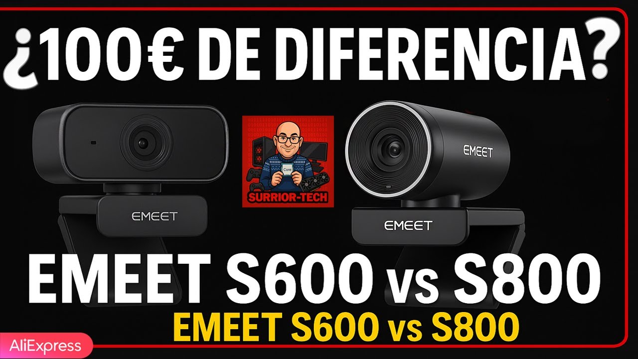 Emeet S600 vs S800 🔥 ¿Vale la pena pagar 100 € más? | Comparativa de webcams 4K