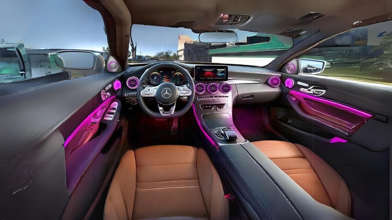 Комплект подсветки салона DMP для Mercedes W205 (C300, C250, C63 2015+) | 64 цвета, оригинальный ...