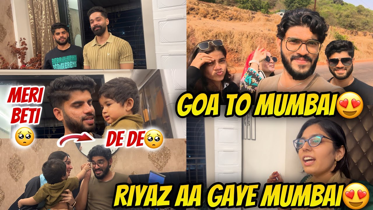 Riyaz Mumbai Aa Gaye😍 Mumbai To Goa Trip❤️ Huda Hui Khush😍 @HudaDIYvlogs 
