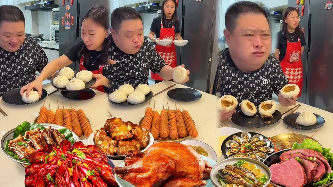My stingy husband stole my steamed buns, so I ate all of his!