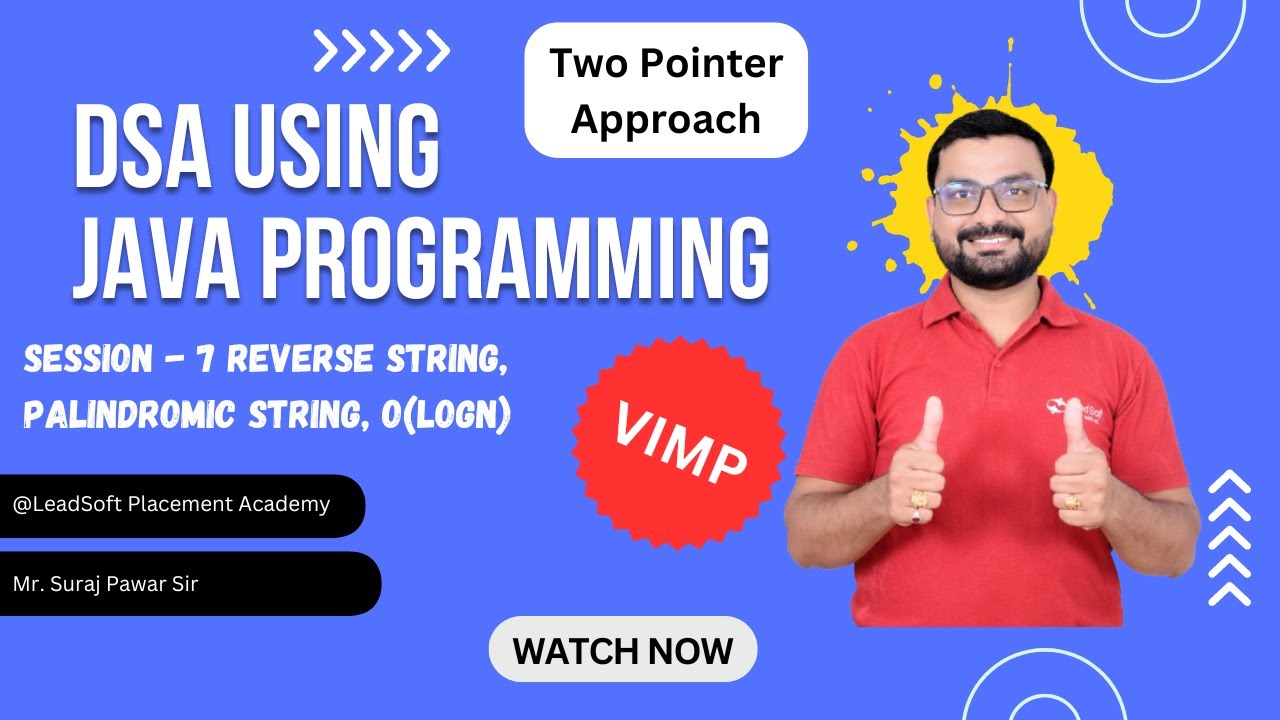 DSA Using Java Programming - Two Pointer Approach in depth explanation #programming #coding