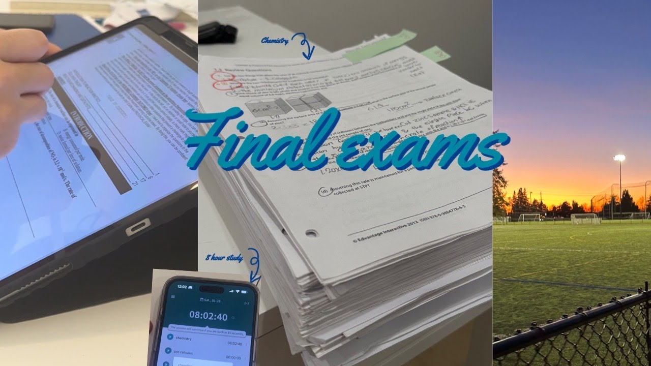 STUDY VLOG | 8 hours study, cleaning, final exams.