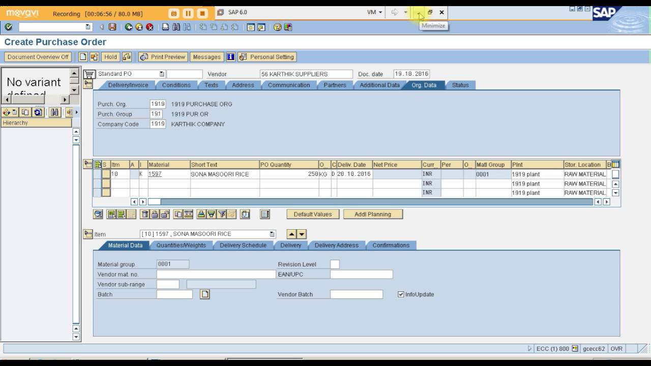 SAP MM LIVE PROJECT - Consignment Stock Procurement
