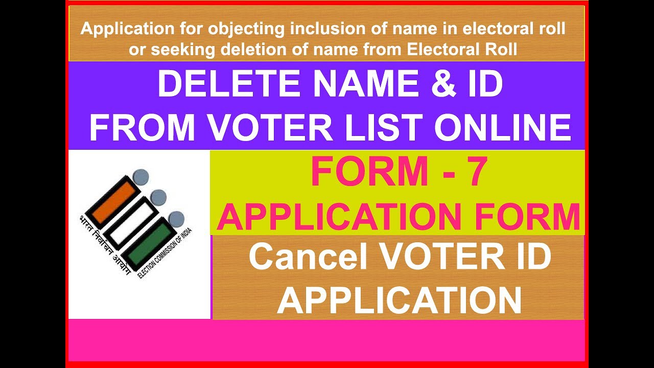 Apply online for DELETION OR OBJECTION in Electoral roll Voter ID (FORM 7)  I  Tricky techwebs